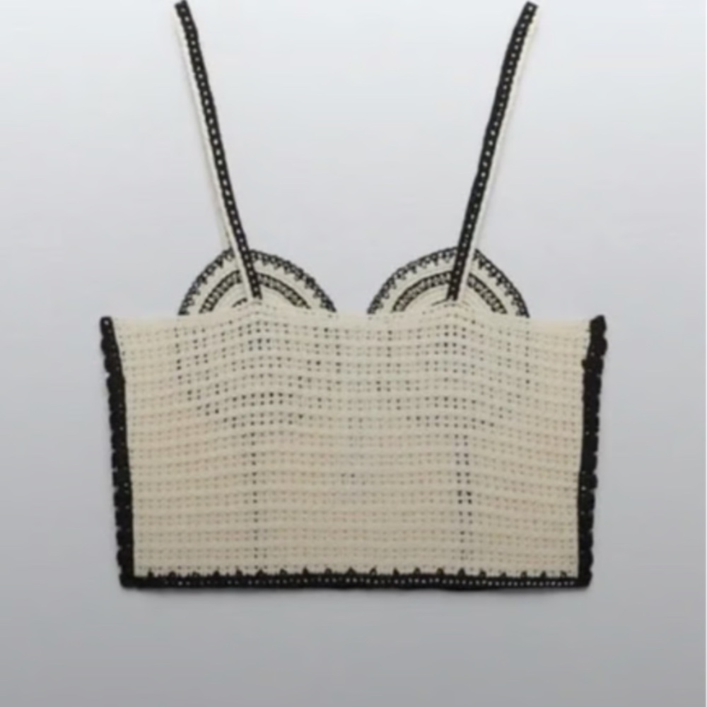 Size Medium Zara Crochet Crop Top - Picture 11 of 13